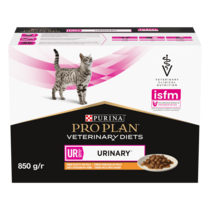 PURINA® PRO PLAN® VETERINARY DIETS UR St/Ox Urinary™ konservētā kaķu barība ar vistas gaļas gabaliņiem mērcē, 85 g