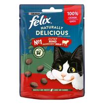 FELIX® NATURALLY DELICIOUS liellopu gaļa un godži ogas, gardumi kaķiem