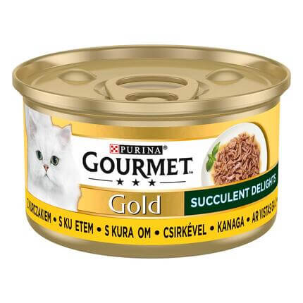 GOURMET™ Gold Succulent Delights barība kaķiem ar vistas gaļu