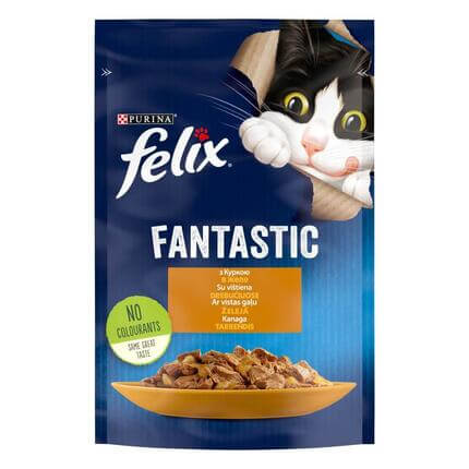 FELIX® FANTASTIC vistas gaļa želejā, konservi kaķiem