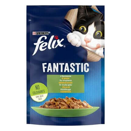FELIX® FANTASTIC truša gaļa želejā, konservi kaķiem