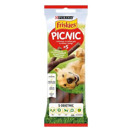 FRISKIES® PICNIC suņu gardumi, ar liellopa gaļu, 42g