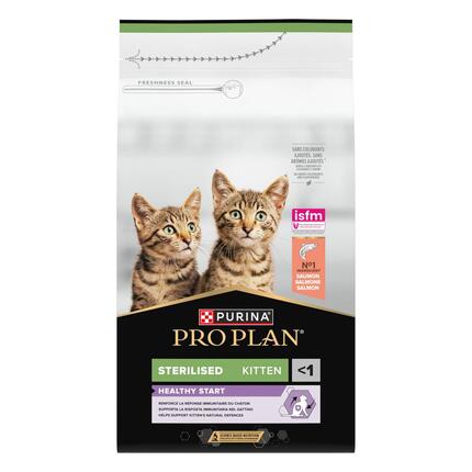 PURINA® PRO PLAN® Sterilised Kitten 3-12 months HEALTHY START, bagātināta ar lasi