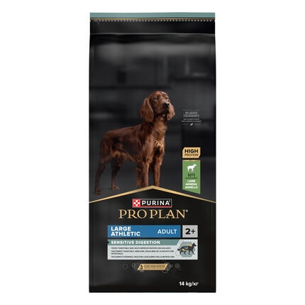 PURINA® PRO PLAN® Large Athletic Adult Dog Sensitive Digestion sausā barība suņiem, bagātināta ar jēra gaļu
