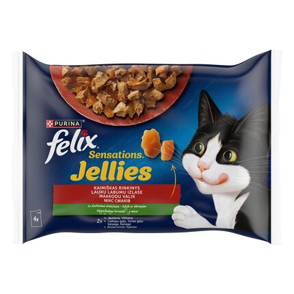 FELIX SENSATIONS Countryside Selection kompleksā dzīvnieku barība 4x85g