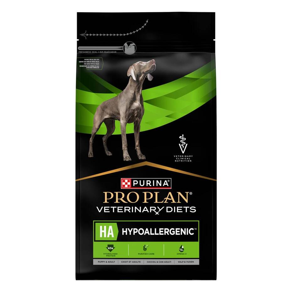 PURINA® PRO PLAN® VETERINARY DIETS HA Hypoallergenic™, lai samazinātu sastāvdaļu nepanesamību, sausā suņu barība