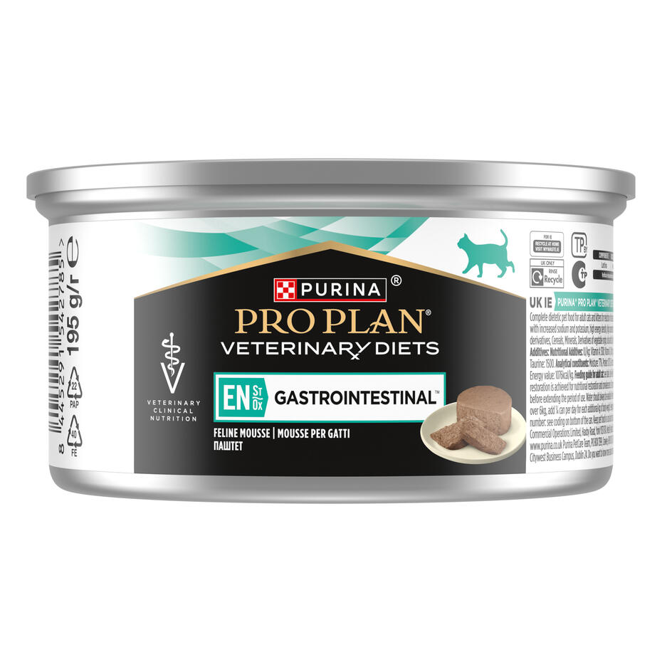 PURINA® PRO PLAN® VETERINARY DIETS EN St/Ox Gastrointestinal™ pastēte kaķiem, 195 g