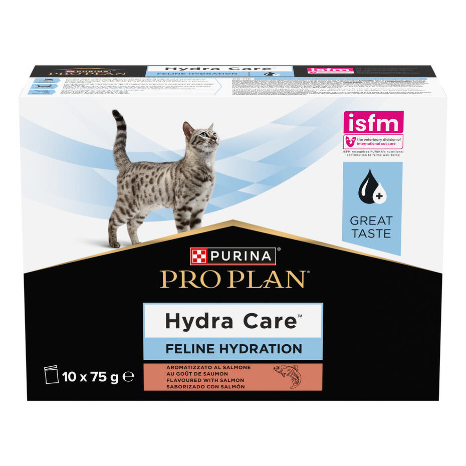 PRO PLAN® HC HYDRACARE Feline. Kaķa hidratācijas atbalstam un uzturēšanai, ar laša garšu