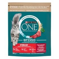 Sausā barība sterilizētiem kaķiem PURINA ONE® STERILCAT, bagātināta ar liellopu gaļu