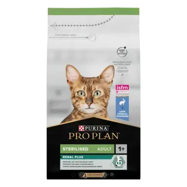 PURINA® PRO PLAN® Sterilised Adult 1+ RENAL PLUS With Rabbit