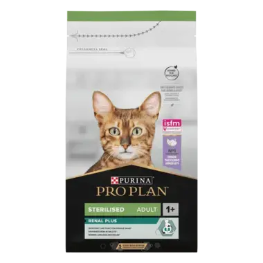 PURINA® PRO PLAN® Sterilised Adult 1+ RENAL PLUS Rich in Turkey