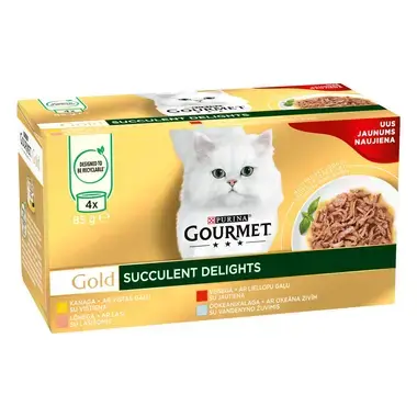 GOURMET™ Gold Succulent Delights ar lasi