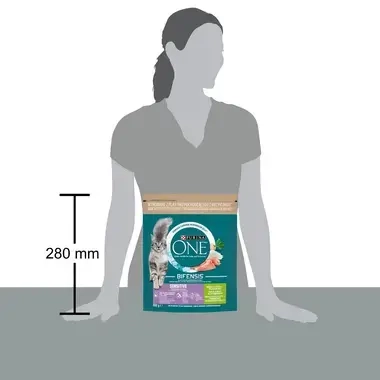 Sausā barība jutīgiem kaķiem PURINA ONE® SENSITIVE, bagātināta ar tītara gaļu