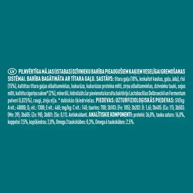 Sausā barība jutīgiem kaķiem PURINA ONE® SENSITIVE, bagātināta ar tītara gaļu