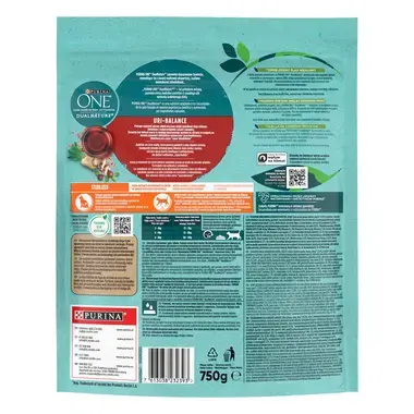 Sausā barība sterilizētiem kaķiem PURINA ONE® DualNature™ Sterilcat, ar DZĒRVENĒM un lasi