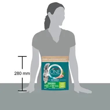Sausā barība telpās dzīvojošiem kaķiem kaķiem PURINA ONE® INDOOR, bagātināta ar tītara gaļu