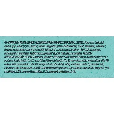 Sausā barība pieaugušiem kaķiem PURINA ONE® DualNature™ Adult, ar SPIRULĪNU un tītara gaļu