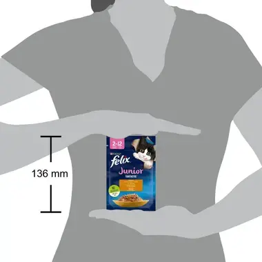 FELIX® FANTASTIC JUNIOR vistas gaļa želejā, konservi kaķiem