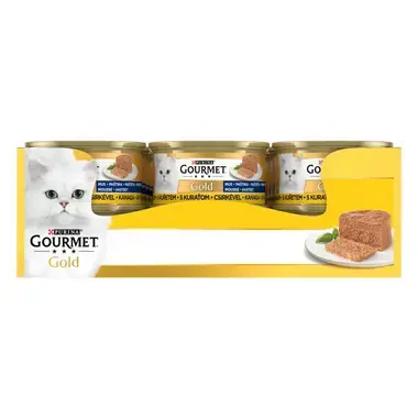 PURINA GOURMET® GOLD MOUSSE konservi kaķiem, pastēte ar vistas gaļu, 85g