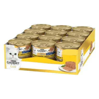 PURINA GOURMET® GOLD MOUSSE konservi kaķiem, pastēte ar vistas gaļu, 85g