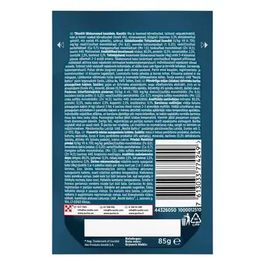 GOURMET® PERLE Mini Fillets konservi kaķiem, ar foreli un spinātiem mērcē, 85g