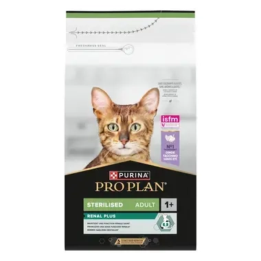 PURINA® PRO PLAN® Sterilised Adult 1+ RENAL PLUS Rich in Turkey