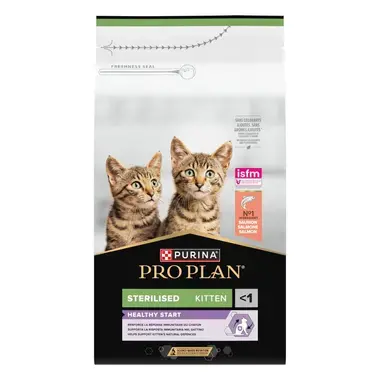 PURINA® PRO PLAN® Sterilised Kitten 3-12 months HEALTHY START, bagātināta ar lasi
