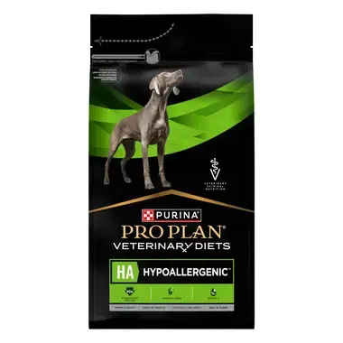PURINA® PRO PLAN® VETERINARY DIETS HA Hypoallergenic™, lai samazinātu sastāvdaļu nepanesamību, sausā suņu barība