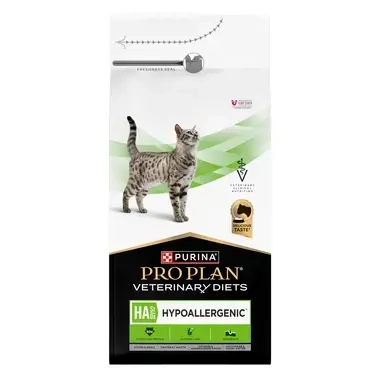 PURINA® PRO PLAN® VETERINARY DIETS HA St/Ox Hypoallergenic™, lai samazinātu sastāvdaļu nepanesamību, sausā kaķu barība