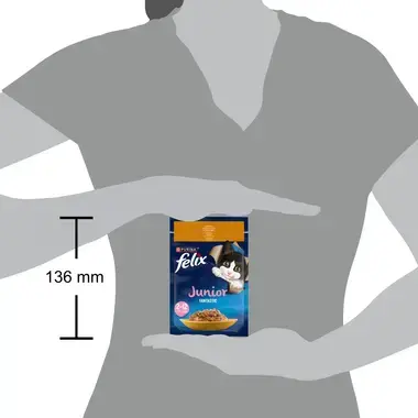 FELIX FANTASTIX Junior kompleksā dzīvnieku barība kaķēniem konservi vista 85g