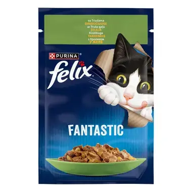 FELIX FANTASTIX kompleksā dzīvnieku barība pieaugušiem kaķiem konservi 85g