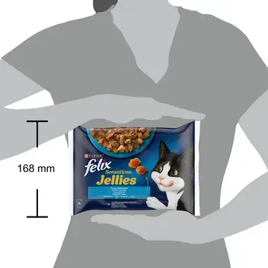 FELIX SENSATIONS Fish Selection kompleksā dzīvnieku barība pieaugušiem 4x85g