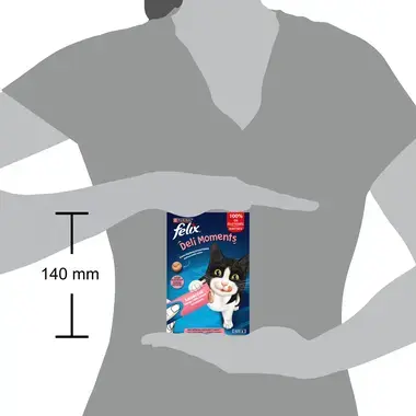 FELIX Deli Moments papildbarība pieaugušiem kaķiem lasis 4x10g 