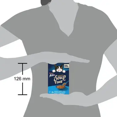 FELIX Soup Time Original Fish Selection papildbarība pieaugušiem kaķiem 6x48g