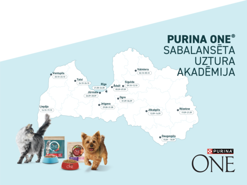 Purina ONE® piedāvā Uztura akadēmiju, kas apmeklēs 13 Latvijas pilsētas